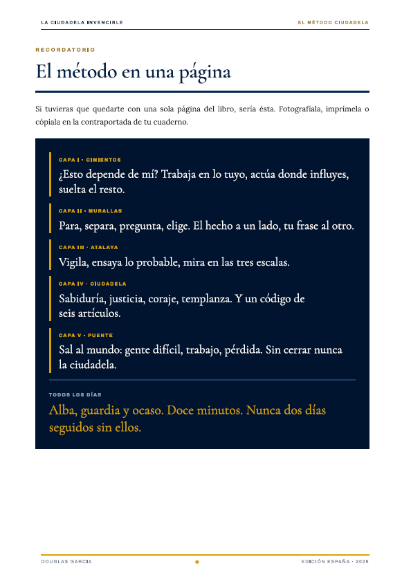 Página 63: El método en una página, resumen de las cinco capas